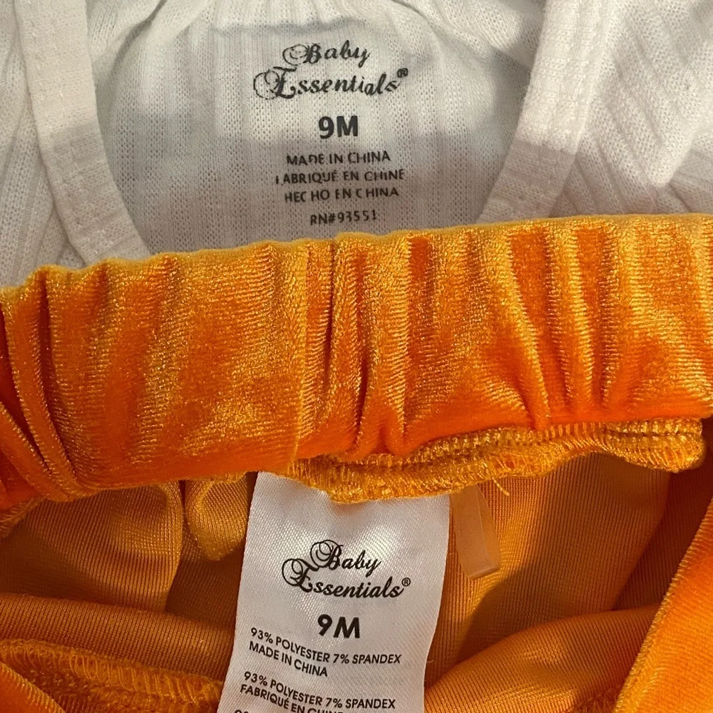 Baby Essentials Halloween Pumpkin Costume - Orange and White‎